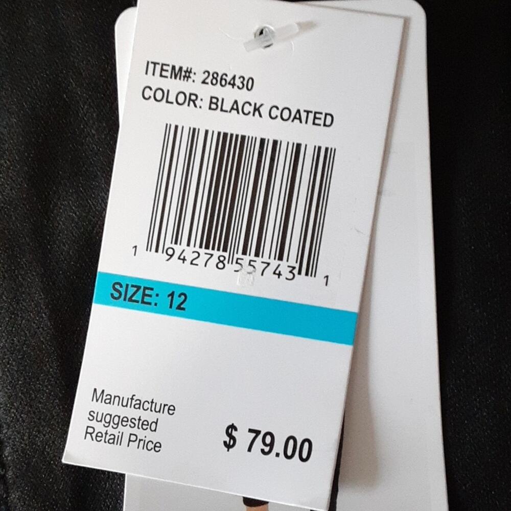 NWT Seven7 Matte Black Coated Skinny Jeans 14 12 10 - Picture 13 of 14